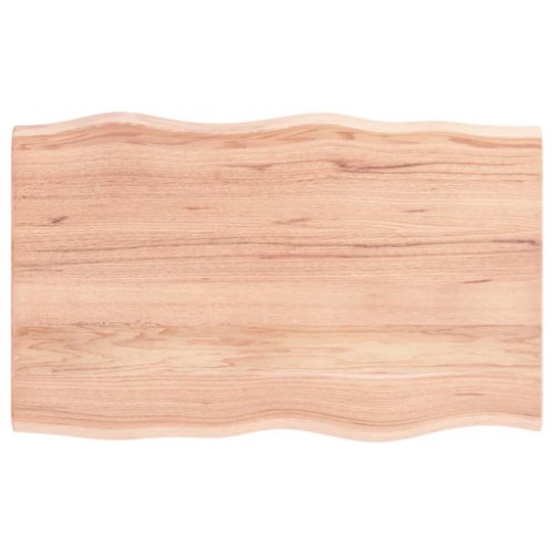 vidaXL Blat masă, 80x50x2 cm, maro, lemn stejar tratat contur organic