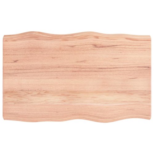 vidaXL Blat masă, 80x50x6 cm, maro, lemn stejar tratat contur organic