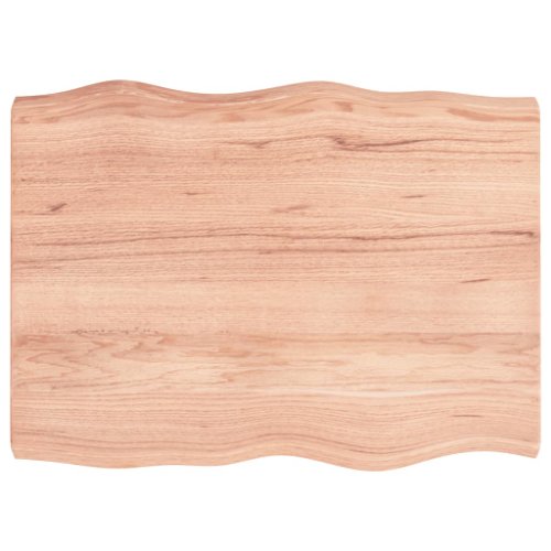 vidaXL Blat masă, 80x60x6 cm, maro, lemn stejar tratat contur organic