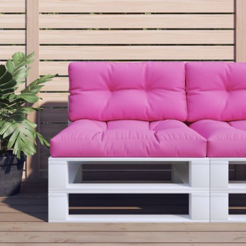 vidaXL Pernă de paleți, roz, 80x40x12 cm, textil