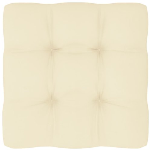vidaXL Pernă pentru canapea din paleți, crem, 80 x 80 x 12 cm