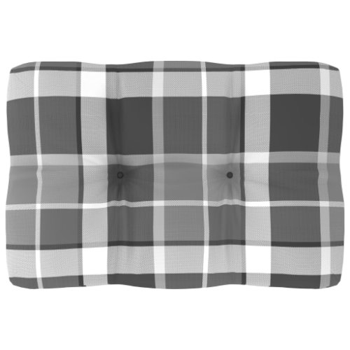 vidaXL Pernă pentru canapea din paleți, gri carouri, 60 x 40 x 12 cm