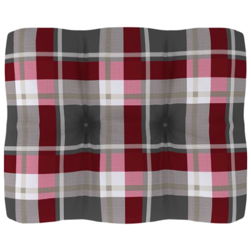 vidaXL Pernă pentru canapea din paleți, roșu carouri, 50 x 40 x 12 cm