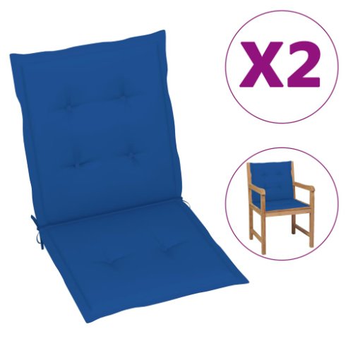 Vidaxl perne scaun de grădină, 2 buc., albastru regal, 100 x 50 x 4 cm
