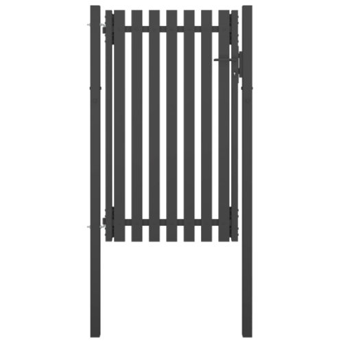 vidaXL Poartă de gard grădină, antracit, 1 x 2 m, oțel 