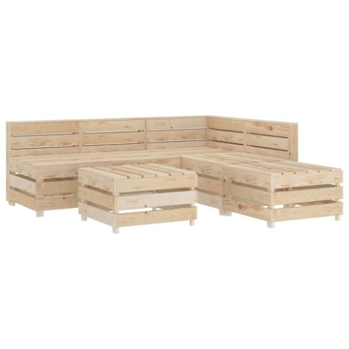vidaXL Set mobilier de grădină paleți, 6 piese, lemn