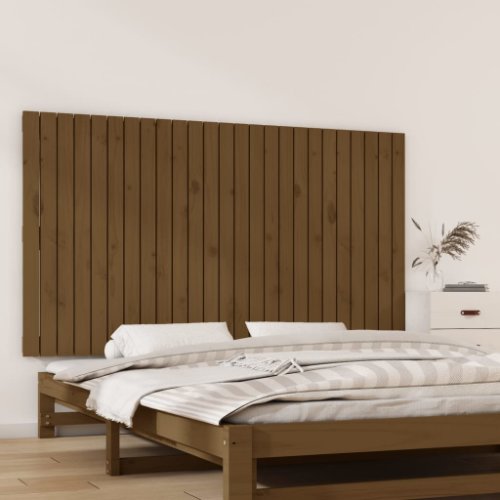 vidaXL Tăblie de pat pentru perete, maro miere, 159,5x3x90 cm