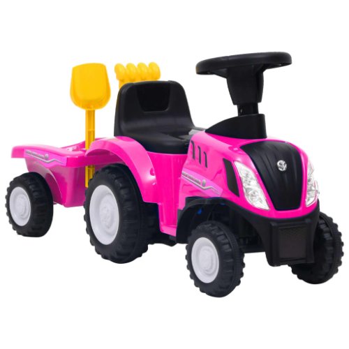 vidaXL Tractor pentru copii New Holland, roz