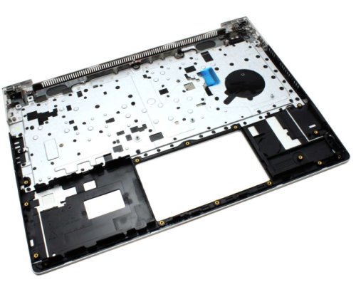 Tastatura HP ProBook 430 G7 Neagra cu Palmrest Argintiu si Orificiu Amprenta iluminata backlit