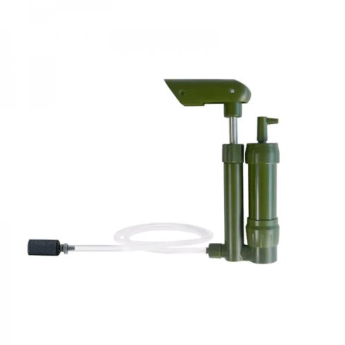 Filtru apa FilterWell cu pompa manuala osmoza inversa filtrare pana la 4000 litri precizie de 99.99% 0.01 micron cu membrana UF si fibre de cardon activ verde