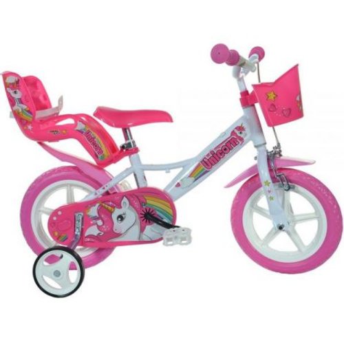 Bicicleta copii 12inch, pentru copii 3-5 ani, unicorn 124RL-UN Dino Bikes