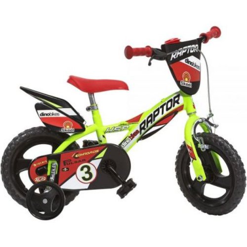 Bicicleta copii Dino Bikes 12\' Raptor galben