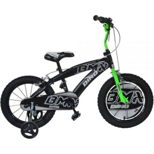 Bicicleta copii Dino Bikes 14\' BMX negru si verde