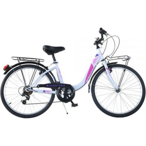 Bicicleta Dino Bikes 24\' City Summertime alb