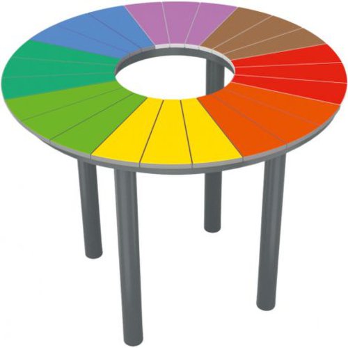 Masa rotunda Rainbow pentru exterior