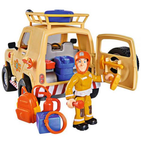 Masina Simba Fireman Sam Tom\'s 4x4 cu 1 figurina si accesorii