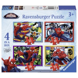 Puzzle spiderman 4 buc in cutie 12162024 piese
