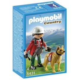 Playmobil - Salvator montan cu caine