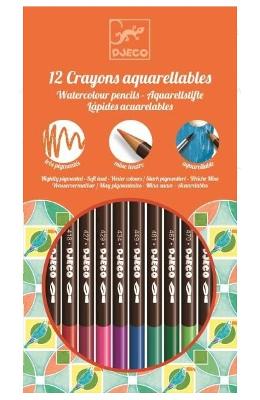 12 crayons aquarellables. creioane acuarel