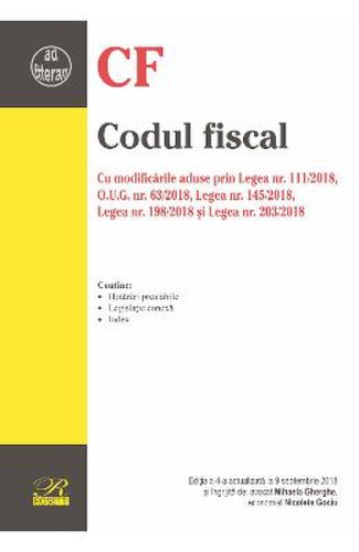 Codul fiscal Ed.4 Act. 9 Septembrie 2018
