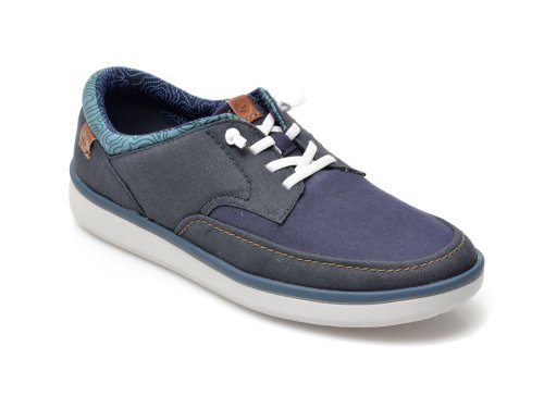 Pantofi CLARKS bleumarin, CANTLOW, din material textil