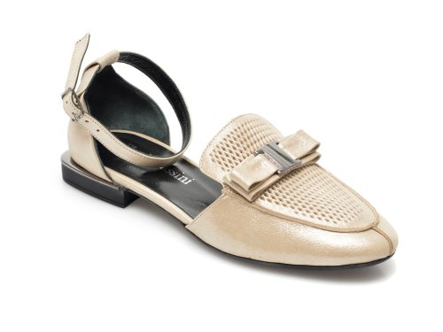 Pantofi FLAVIA PASSINI aurii, 8944271, din piele naturala