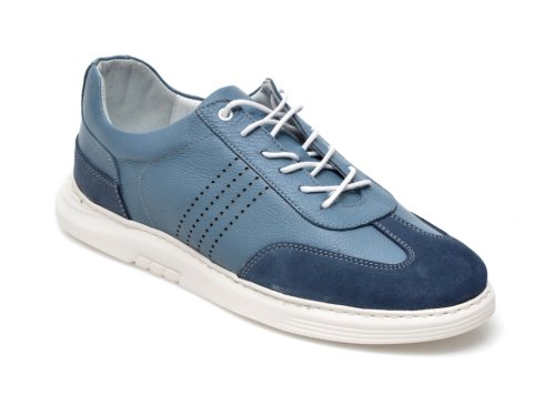 Pantofi OTTER albastri, 2024, din piele naturala