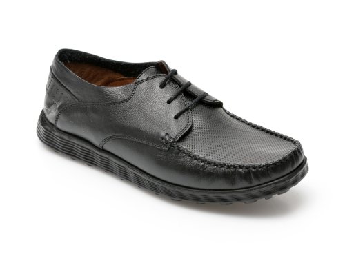 Pantofi OTTER negri, 15130, din piele naturala