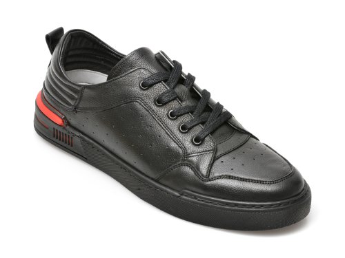Pantofi OTTER negri, 51902, din piele naturala