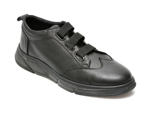 Pantofi OTTER negri, M61179, din piele naturala