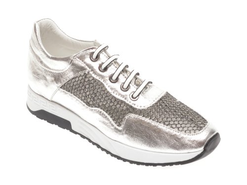 Pantofi sport FLAVIA PASSINI argintii, 6210789, din material textil si piele naturala