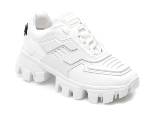 Pantofi sport GRYXX albi, MO12551, din piele ecologica