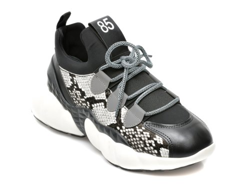 Pantofi sport GRYXX negri, MO1525, din material textil si piele ecologica