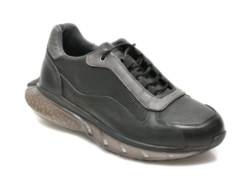 Pantofi sport OTTER negri, 21RBY10, din piele naturala