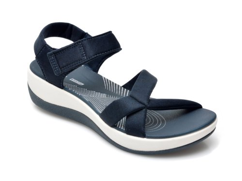 Sandale CLARKS bleumarin, Arla Gracie, din material textil