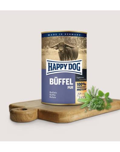 HAPPY DOG Buffel Pur cu bivol 400 g