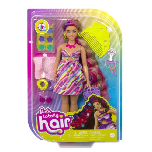 Papusa Barbie cu accesorii Tottaly Hair Flowers