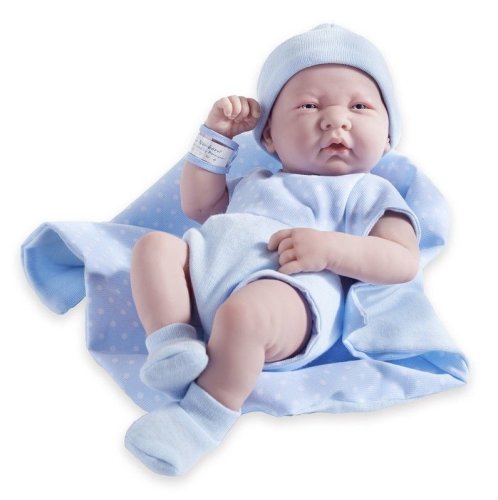Papusa bebelus baietel bleu 36 cm