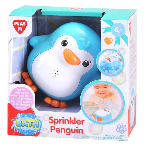 Pinguin pentru baie play go sprinkler penguin blue