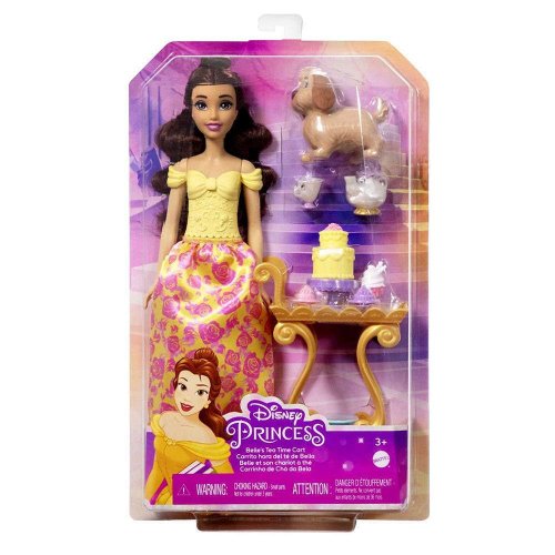 Mattel - Set papusa cu accesorii disney princess belle tea party