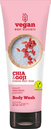 CECE Vegan Desserts - Gel de dus vegan hidratant cu Chia si Goji 200ml