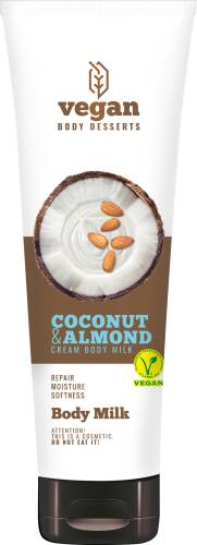 CECE Vegan Desserts - Lapte de corp vegan hidratant cu Cocos si Migdale 250ml