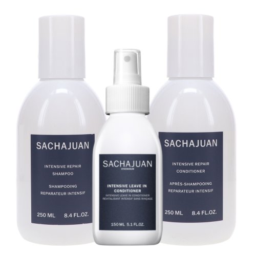 Sachajuan Intensive Repair - Pachet reparare intensiva 650ml (sampon,balsam,leave-in)