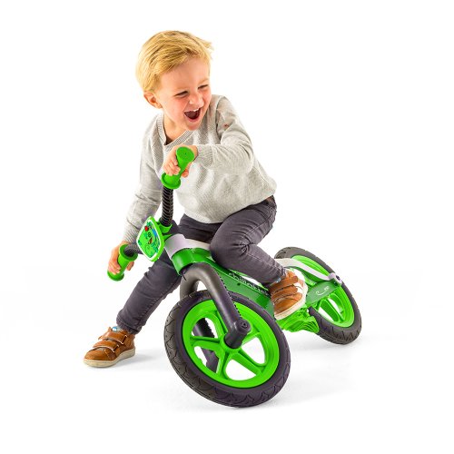 Bicicleta verde usoara fara pedale cu frana de picior integrata - BMXie