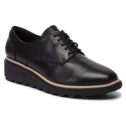 Pantofi CLARKS - Sharon Noel 261390754 Black Leather