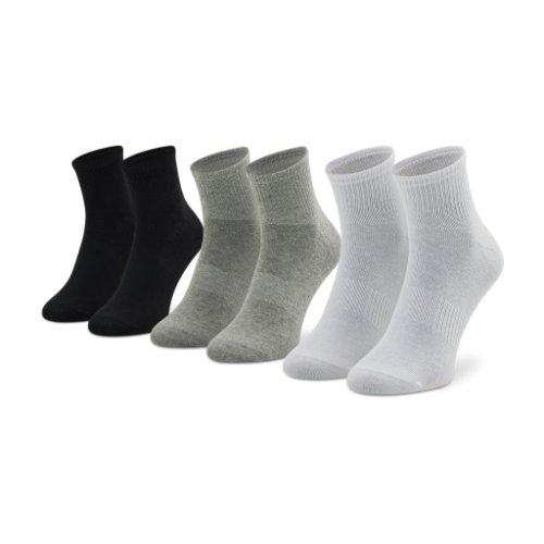 Set de 6 perechi de șosete medii unisex HUMMEL - Chevron 6-Pack Mid Cut Socks 213252-9034 White/Black/Grey