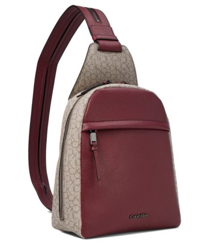 Genti Femei Calvin Klein Mia Backpack Mini Textured AlmondTaupeDeep Rouge