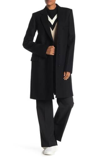 Imbracaminte Femei Helmut Lang Essential Crombie Wool Coat BLACK