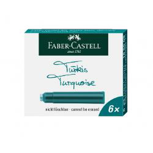 Cartuse Faber-Castell Cerneala Turcoaz 6 Buc Mici 185509