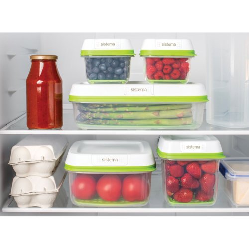 Sistema Plastics - Set 5 cutii depozitare alimente sistema freshworks